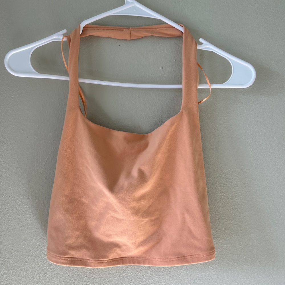 Abercrombie & Fitch Orange Pink Sleeveless Crop Tank Top